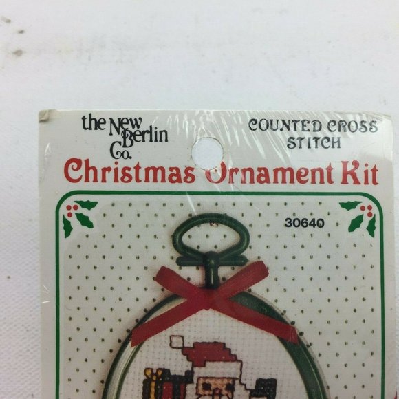 The New Berlin Co. Merry Christmas Ornament Kit Santa Mice Counted Cross Stitch - Picture 3 of 11